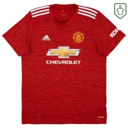 Maillot rétro domicile homme Manchester United 2020/21 B. Fernandes #18