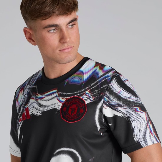 Femme Manchester United 2025/26 Troisième Maillot Pré-Match - Noir Femme Manchester United 2025/26 Troisième Maillot Pré-Match - Noir