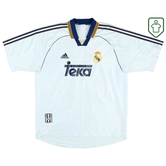 Homme Maillot rétro domicile Real Madrid 1998/00 Raul #7 Homme Maillot rétro domicile Real Madrid 1998/00 Raul #7