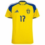 Homme Maillot Suède 2026 Domicile Authentic Coupe du Monde GYÖKERES #17