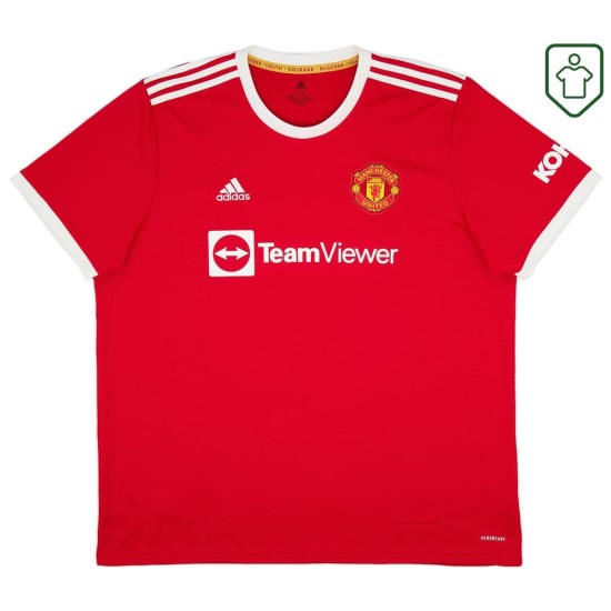 Maillot rétro domicile homme Manchester United 2021/22 B. Fernandes #18