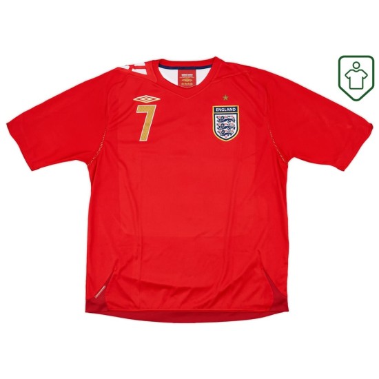 Homme Maillot rétro extérieur Angleterre 2006/08 Beckham #7 Homme Maillot rétro extérieur Angleterre 2006/08 Beckham #7