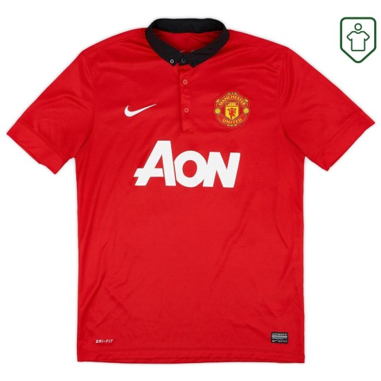 Maillot rétro domicile homme Manchester United 2013/14 Chicharito #14 Maillot rétro domicile homme Manchester United 2013/14 Chicharito #14