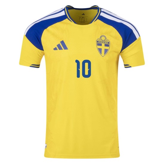Maillot Domicile Authentique Suède 2026 Homme IBRAHIMOVIĆ #10