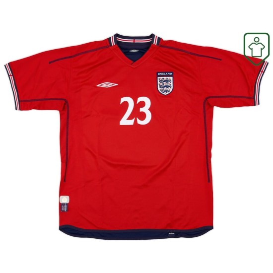 Homme Maillot rétro extérieur Angleterre 2002/04 Rooney #23 Homme Maillot rétro extérieur Angleterre 2002/04 Rooney #23