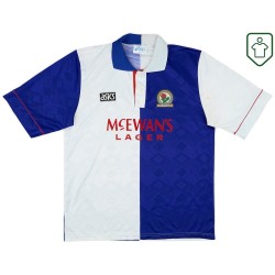 Homme Maillot domicile rétro Blackburn Rovers 1992/94 #6