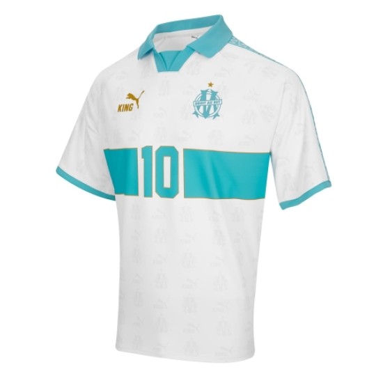 Maillot Retro King OM #10 - Blanc Enfant