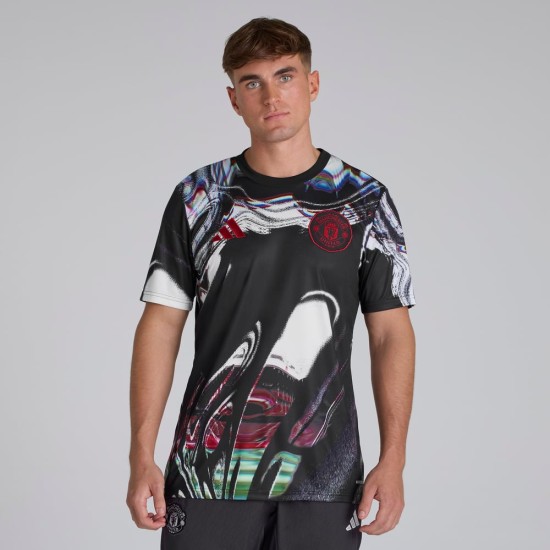 Femme Manchester United 2025/26 Troisième Maillot Pré-Match - Noir Femme Manchester United 2025/26 Troisième Maillot Pré-Match - Noir