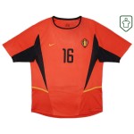 Homme Maillot rétro domicile Belgique 2002/04 Van Buyten #16 Homme Maillot rétro domicile Belgique 2002/04 Van Buyten #16
