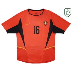 Homme Maillot rétro domicile Belgique 2002/04 Van Buyten #16