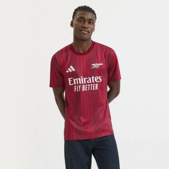 Enfant Arsenal 2025/26 Troisième Maillot d’Échauffement – Rouge