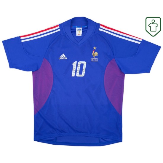 Homme Maillot rétro domicile France 2002/04 Zidane #10 Homme Maillot rétro domicile France 2002/04 Zidane #10