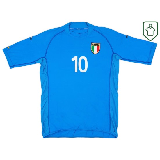 Homme Maillot rétro domicile Italie 2002 Totti #10 Homme Maillot rétro domicile Italie 2002 Totti #10