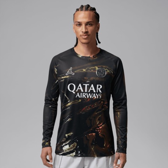 Homme PSG 2025/26 Maillot Jordan Night Edition à Manches Longues Homme PSG 2025/26 Maillot Jordan Night Edition à Manches Longues