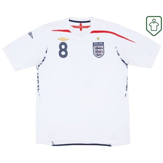 Homme Maillot rétro domicile Angleterre 2007/09 Lampard #8 Homme Maillot rétro domicile Angleterre 2007/09 Lampard #8