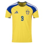 Maillot Domicile Authentique Suède 2026 Homme ISAK #9 Maillot Domicile Authentique Suède 2026 Homme ISAK #9