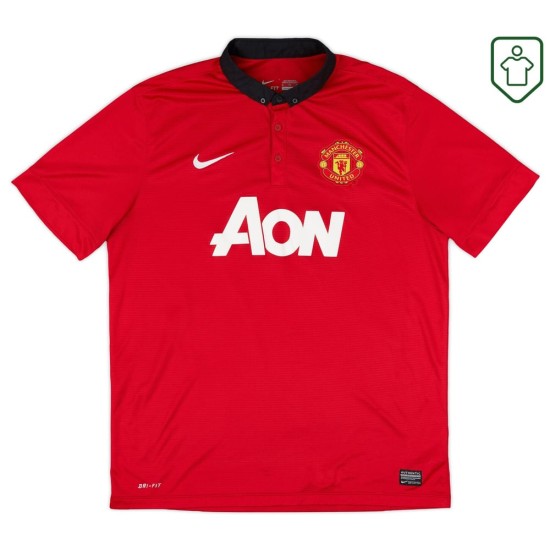 Maillot rétro domicile homme Manchester United 2013/14 Vidic #15