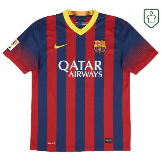 Homme Maillot rétro domicile FC Barcelone 2013/14 Messi #10 Homme Maillot rétro domicile FC Barcelone 2013/14 Messi #10