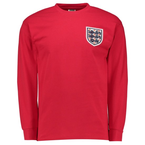 Maillot manches longues finale Coupe du Monde 1966 extérieur rétro Angleterre femme #6 Maillot manches longues finale Coupe du Monde 1966 extérieur rétro Angleterre femme #6