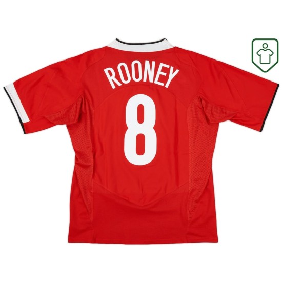 Maillot rétro domicile homme Manchester United 2004/06 Rooney #8 Maillot rétro domicile homme Manchester United 2004/06 Rooney #8
