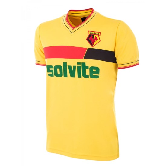 Maillot rétro domicile Watford 1986/87 femme Maillot rétro domicile Watford 1986/87 femme