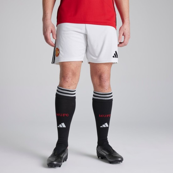 Homme Manchester United 2025/26 Short Domicile - Blanc