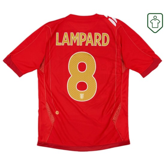 Homme Maillot rétro extérieur Angleterre 2006/08 Lampard #8 Homme Maillot rétro extérieur Angleterre 2006/08 Lampard #8