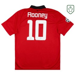 Maillot rétro domicile Ligue des champions homme Manchester United 2013/14 Rooney #10