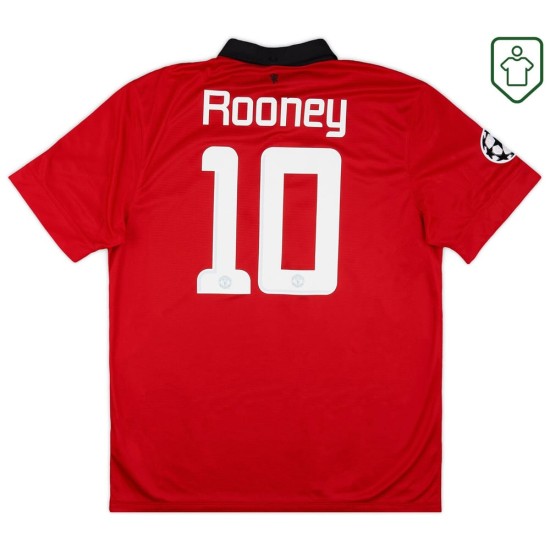 Maillot rétro domicile Ligue des champions homme Manchester United 2013/14 Rooney #10 Maillot rétro domicile Ligue des champions homme Manchester United 2013/14 Rooney #10