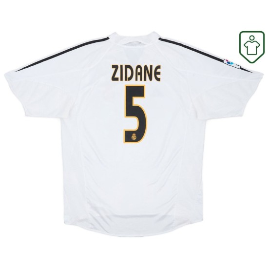 Homme Maillot rétro domicile Real Madrid 2004/05 Zidane #5 Homme Maillot rétro domicile Real Madrid 2004/05 Zidane #5
