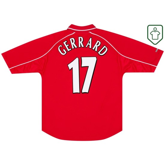 Maillot rétro domicile homme Liverpool 2000/03 Gerrard #17 Maillot rétro domicile homme Liverpool 2000/03 Gerrard #17