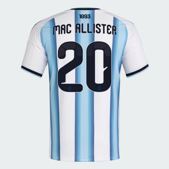 Maillot Officiel Domicile Argentine 2026 Femme MAC ALLISTER #20