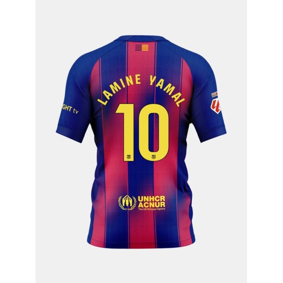 Maillot domicile FC Barcelona x Ed Sheeran 2025/26 – LAMINE YAMAL #10 pour enfant