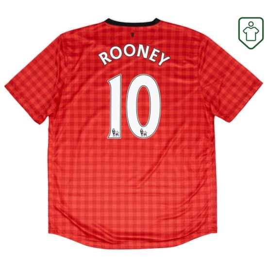 Maillot rétro domicile homme Manchester United 2012/13 Rooney #10 Maillot rétro domicile homme Manchester United 2012/13 Rooney #10