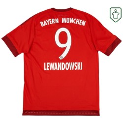 Homme Maillot domicile rétro Bayern Munich 2015/16 Lewandowski #9