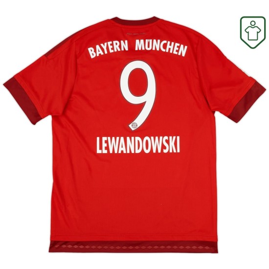 Homme Maillot domicile rétro Bayern Munich 2015/16 Lewandowski #9 Homme Maillot domicile rétro Bayern Munich 2015/16 Lewandowski #9