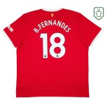 Maillot rétro domicile homme Manchester United 2021/22 B. Fernandes #18