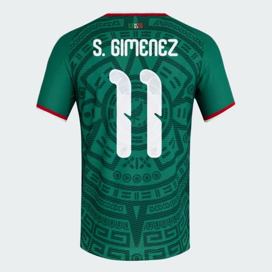 Maillot Officiel Domicile Mexique 2026 Femme S. GIMENEZ #11 Maillot Officiel Domicile Mexique 2026 Femme S. GIMENEZ #11