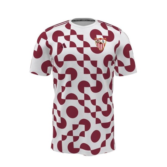 Femme Séville FC 2025/26 Troisième Maillot Prématch - Rouge Femme Séville FC 2025/26 Troisième Maillot Prématch - Rouge