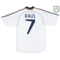 Homme Maillot rétro domicile Real Madrid 2001 Raul #7