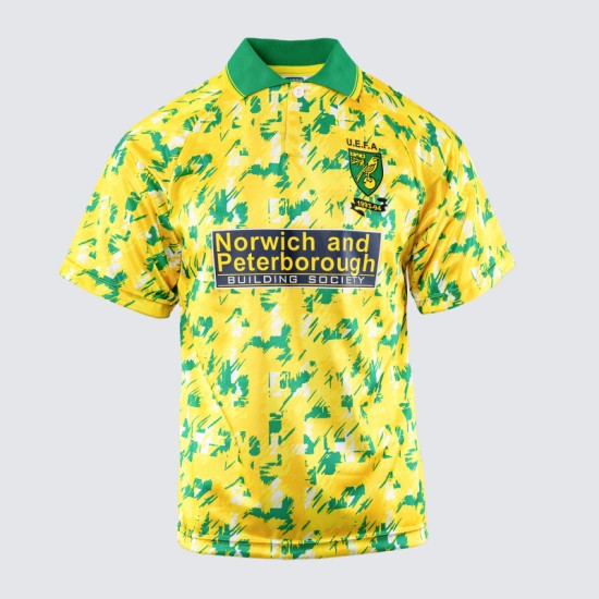 Maillot rétro Norwich City coupe UEFA 1993 homme Maillot rétro Norwich City coupe UEFA 1993 homme