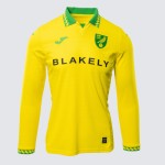 Maillot Domicile Manches Longues Homme Norwich City 2025/26 Maillot Domicile Manches Longues Homme Norwich City 2025/26