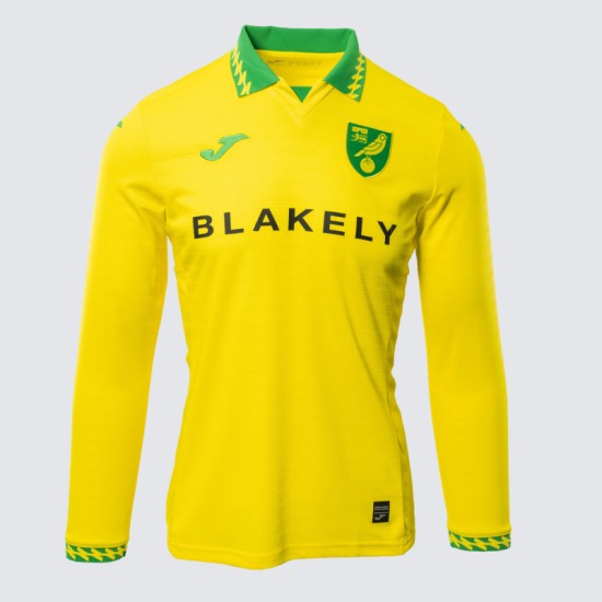 Maillot Domicile Manches Longues Homme Norwich City 2025/26 Maillot Domicile Manches Longues Homme Norwich City 2025/26