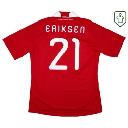 Homme Maillot rétro domicile Danemark 2010/11 Eriksen #21