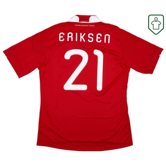 Homme Maillot rétro domicile Danemark 2010/11 Eriksen #21 Homme Maillot rétro domicile Danemark 2010/11 Eriksen #21