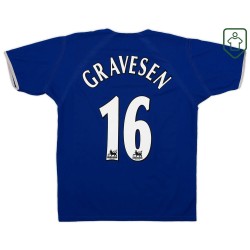 Maillot rétro domicile homme Everton 2003/04 Gravesen #16