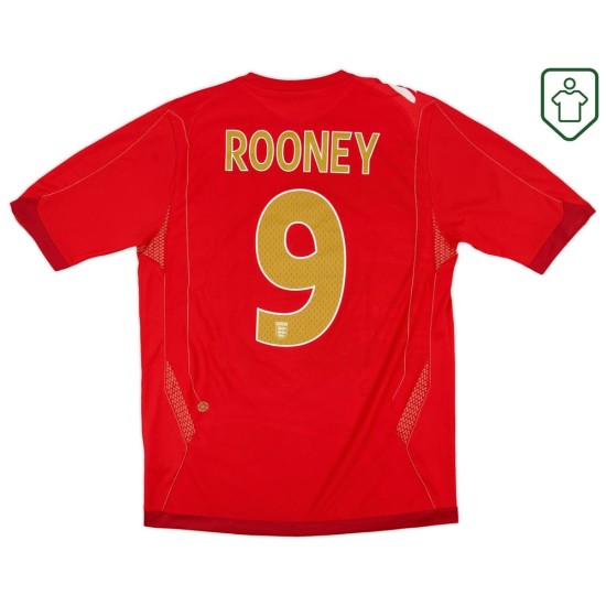 Homme Maillot rétro extérieur Angleterre 2006/08 Rooney #9