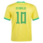 Neymar #10 Brésil Maillot Domicile Coupe du Monde 2022