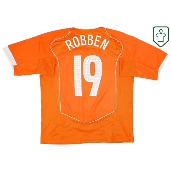 Homme Maillot rétro domicile Pays-Bas 2004/06 Robben #19