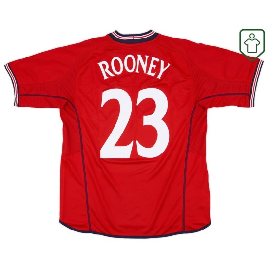 Homme Maillot rétro extérieur Angleterre 2002/04 Rooney #23 Homme Maillot rétro extérieur Angleterre 2002/04 Rooney #23